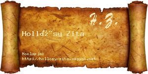 Hollósy Zita névjegykártya